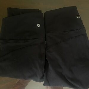 2 pairs Lululemon Black Leggings